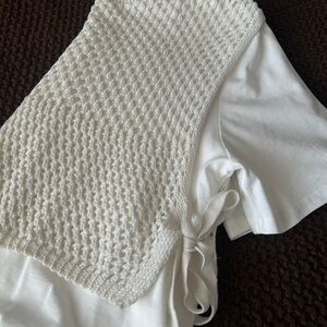 Zara White Double Lined Top